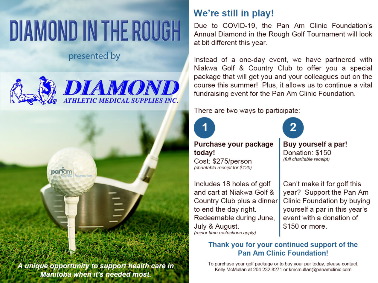 Diamond in the Rough Golf Event 2020 - Pan Am Clinic